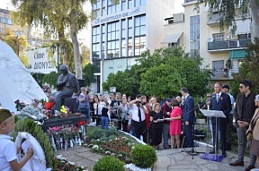 Ομιλία του Πρέσβη της Ρωσίας στην Ελλάδα Αντρέι Μ. Μάσλοβ κατά την τελετή κατάθεσης στεφάνων στο Μνημείο των Σοβιετικών Μαχητών, πεσόντων για την Ελευθερία και την Ανεξαρτησία της Ελλάδας (1941 – 1944) (Αθήνα, 9 Μαΐου 2018)