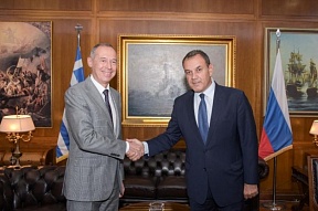 Συνάντηση του Πρέσβη της Ρωσίας στην Ελλάδα Α.Μάσλοβ με τον Υπουργό Εθνικής Άμυνας της Ελλάδας Ν.Παναγιωτόπουλο (Αθήνα, 3 Σεπτεμβρίου 2019)
