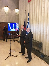 Χαιρετισμός του Πρέσβη της Ρωσίας στην Ελλάδα Αντρέι Μάσλοβ  στη δεξίωση με αφορμή την απονομή στον Επίτιμο Πρόξενο της Ρωσικής Ομοσπονδίας στην Κρήτη και τα Δωδεκάνησα κ. Νικόλαο ΔΑΣΚΑΛΑΝΤΩΝΑΚΗ του Τάγματος Φιλίας της Ρωσίας (Αθήνα, 3 Δεκεμβρίου 2019)